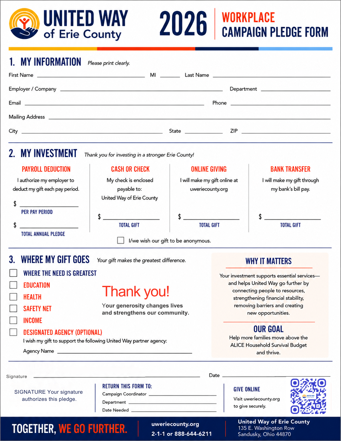 2026 Pledge Form 2026 Pledge Form